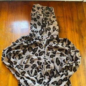 Juicy couture leopard cheetah velour jacket hoodie